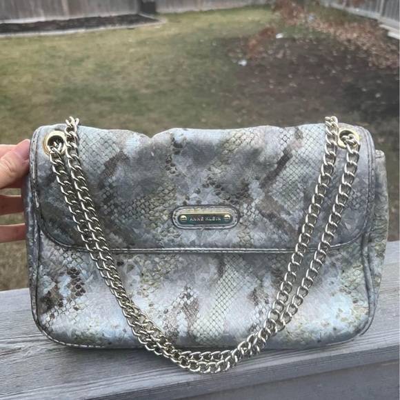 ANN KLEIN Grey Shoulder bag Purse - Picture 6 of 8